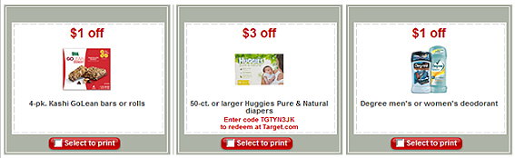 25 new Target printable coupons including huggies and annies