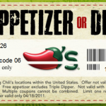 Chili’s: Free Appetizer or Dessert on Tax Day