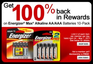 Free Batteries at Staples and Office Depot