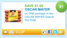 Printable $1 off Oscar Mayer Hot Dog Coupon