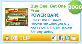 Buy One Get One Free PowerBar Printable COupon