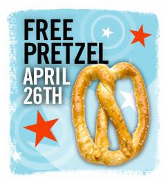 free pretzel on national pretzel day