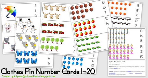 Free Preschool Number Cards Download
