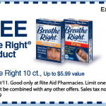 FREE Breathe Right Products at Rite Aid