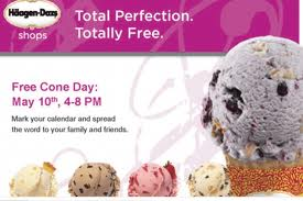 Haagen-Dazs Free Cone Day Today