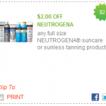 Neutrogena Sunscreen As Low as $.99