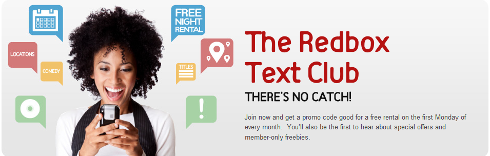 Free Movie Codes through the Redbox Text Club