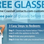 Coastal Contacts: Free Pair of Glasses for First 100,000