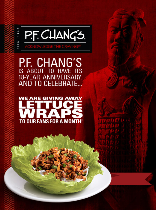 PF Chang's Free Lettuce Wraps Faithful Provisions