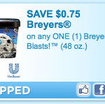 $.75 Breyers Blast Ice Cream Printable