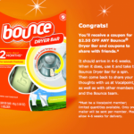 $2.50 Bounce Dryer Bar Coupon