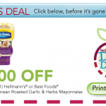 Redplum Dash for Deals: $1 Off Hellman’s Mayonnaise