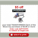 $5 Off Transformers Toy