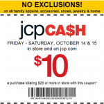 $10 Off $25 or More JCPenney Coupon