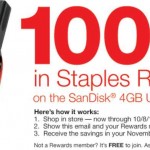 FREE USB Drive at Staples