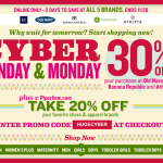 Cyber Monday: 30% off Code Gap, Old Navy, Banana Republic