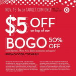 *HOT* $5 Off Target.com Purchase