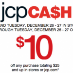 JC Penney Coupon | $10 Off $25 Purchase Printable Coupon