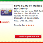 Quilted Northern 12 Roll Only $3.99