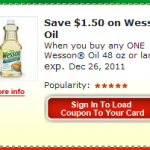 $1.50 Wesson Oil Coupon
