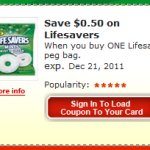 $.50 Lifesaver Coupon