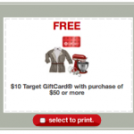 *HOT* New $10 Target Gift Card with $50 Purchase