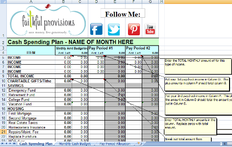 household budget worksheet dave ramsey