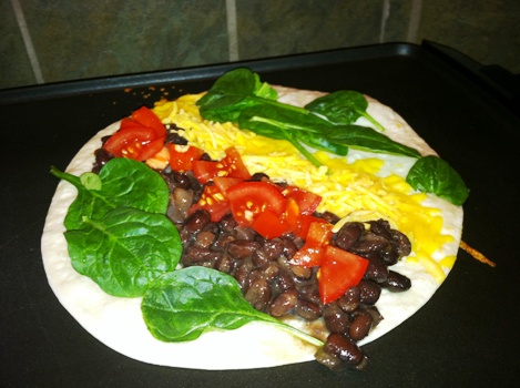 Spinach-and-Black-Bean-Wrap-Ingredients