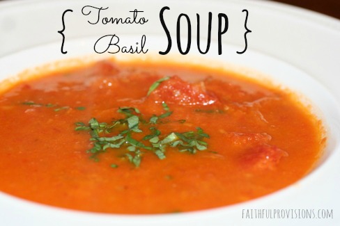 Easy Homemade Tomato Basil Soup