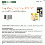 Barnes & Noble Coupon: BOGO 50% Children’s Books