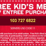 Kids Eat Free at Chili’s February 21 & 22