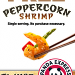 Reminder: Get Your Free Peppercorn Shrimp at Panda Express TODAY