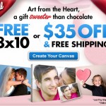 FREE 8×10 Photo Canvas (Just Pay Shipping) OR $35 Off Any Size