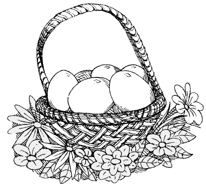 Easter Basket Coloring Page - Faithful Provisions