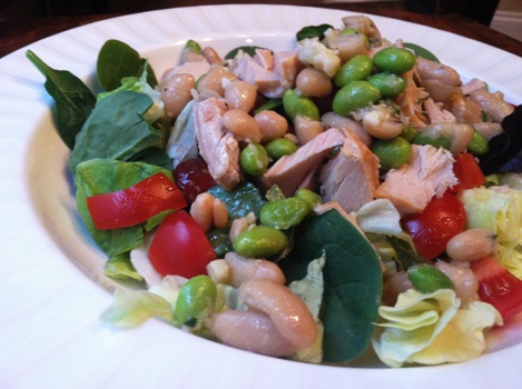 Tuna-Bean-Garden Salad