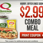 Reminder: Quiznos Printable Coupon – Small Combo Only $2.99 (Ends Today!)