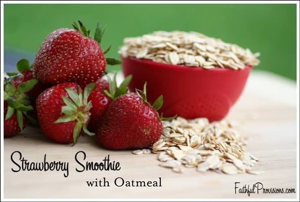 Recipe for Strawberry Smoothie with Oatmeal