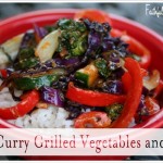 Thai Red Curry with Grilled Vegetables over Rice