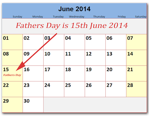 What day is Father's Day 2014 | Faithful Provisions