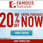 Famous Footwear 20% Off Printable Coupon