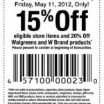 Walgreens Printable Coupon | 15% Off Your Purchase (5/11 Only)