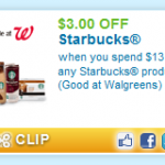 $3 Off Starbucks Printable Coupon