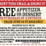 Logan’s Roadhouse Coupon | FREE Appetizer or Dessert Printable Coupon