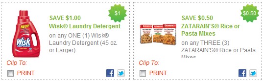New Red Plum Coupons for Wisk and Zatarains