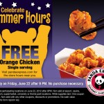 Panda Express: Free Orange Chicken