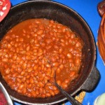 Baked Beans Recipe with Crispy Bacon and Green Onions
