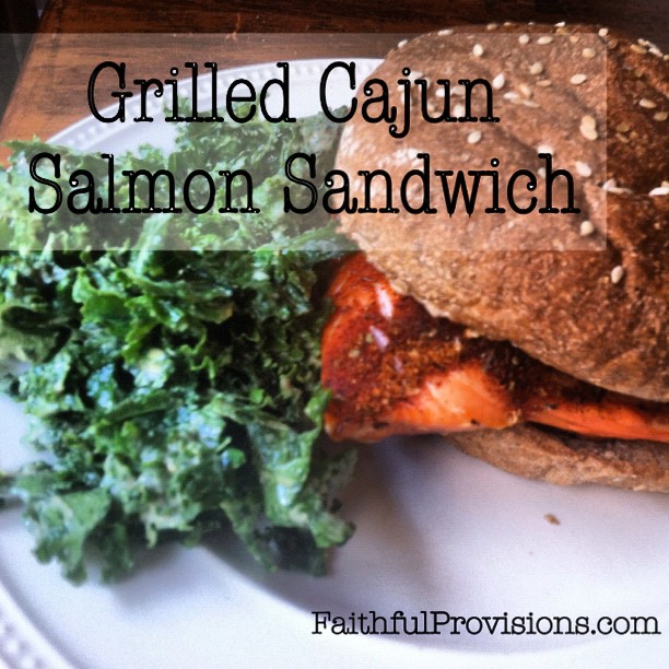 Grilled Cajun Salmon Sandwich