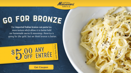 Macaroni Grill Coupon on Facebook