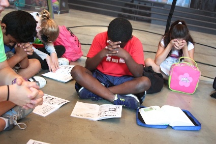 Camp Group Praying Together