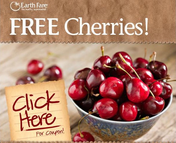 Free cherries at Earth Fare